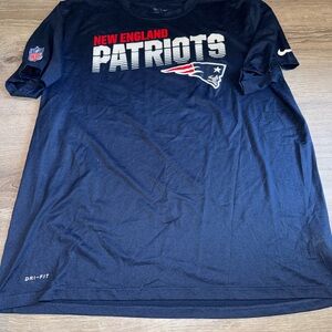 Nike Navy Blue Dri-fit New England Patriots Tee